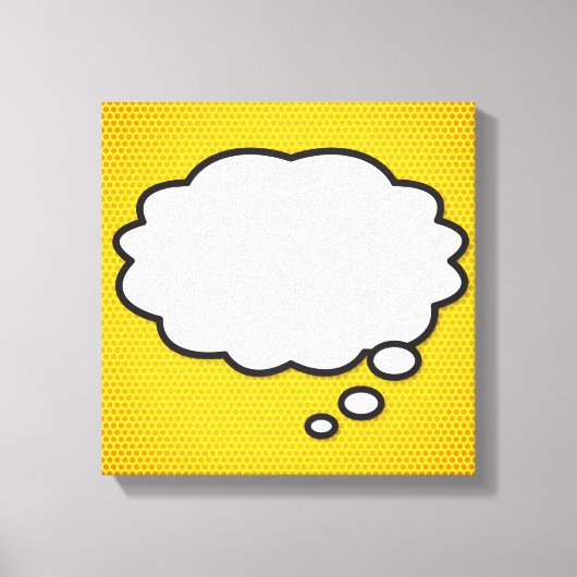 Je bericht denk bubbel leuk retro stripboek pop canvas afdruk (Voorkant)