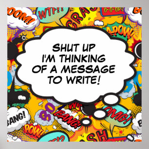 Je bericht denkt dat je een verbluffend boek kunt  poster