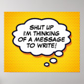 Je bericht denkt dat je in de Pop van het stripboe Poster (Voorkant)