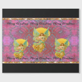 Je bericht drijvende Angels Kerstmis+ Cadeaupapier (Vlak)