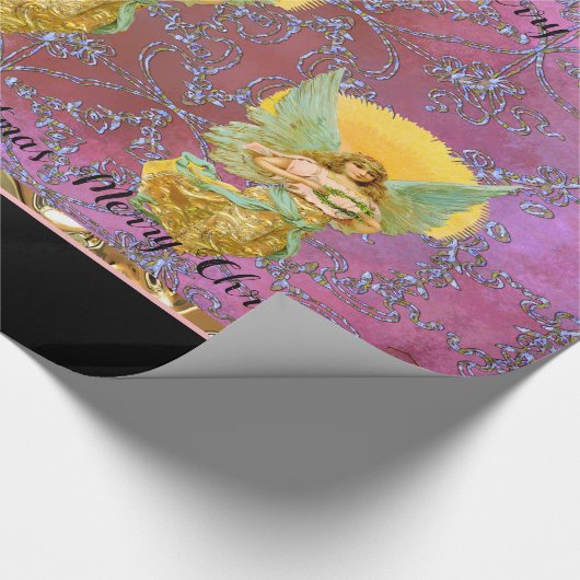 Je bericht drijvende Angels Kerstmis+ Cadeaupapier (Hoek)