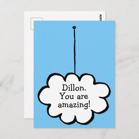 Je bericht Droomwolk aan een touwtje Briefkaart (Voorkant / Achterkant)