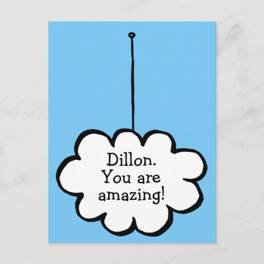 Je bericht Droomwolk aan een touwtje Briefkaart (Voorkant)