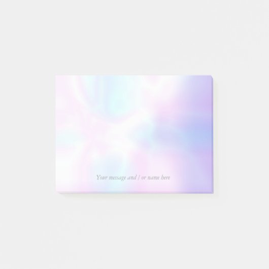 Je bericht Eenvoudig Modern Iridiscrerend Post-it® Notes (Voorkant)
