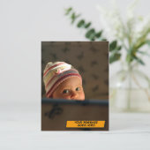 Je bericht foto pret retro strip pop art briefkaart (Staand voorkant)