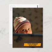 Je bericht foto pret retro strip pop art briefkaart (Voorkant / Achterkant)