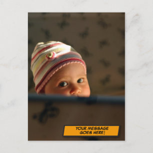 Je bericht foto pret retro strip popart briefkaart