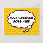 Je Bericht Gedachtestreep Pret Retro Stripboek Briefkaart (Voorkant)