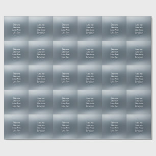 Je bericht hier grijs blauwe metalen achtergrond t cadeaupapier