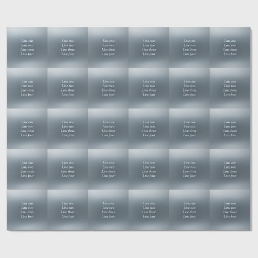 Je bericht hier grijs blauwe metalen achtergrond t cadeaupapier (Vlak)