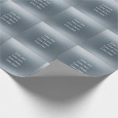 Je bericht hier grijs blauwe metalen achtergrond t cadeaupapier (Hoek)