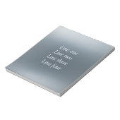 Je bericht hier grijsblauwe metalen achtergrond te notitieblok (Linkerzijde)
