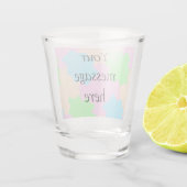 Je bericht hier tekst naam boho kleurrijk roest shot glas (Achterkant)
