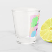 Je bericht hier tekst naam boho kleurrijk roest shot glas (Links)