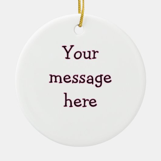 Je bericht hier tekst naam monogram afbeelding cit keramisch ornament (Voorkant)