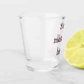 Je bericht hier tekst naam monogram afbeelding cit shot glas (Links)