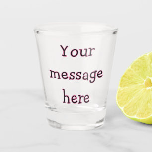 Je bericht hier tekst naam monogram afbeelding cit shot glas