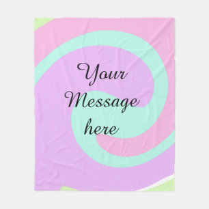 Je bericht hier tekst naam monogram roze past fleece deken
