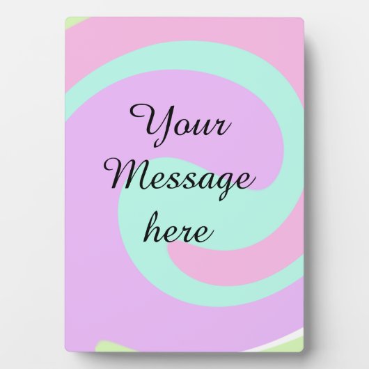 Je bericht hier tekst naam monogram roze past fotoplaat (voorkant)