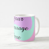 Je bericht hier tekst naam monogram roze past koffiemok (Voorkant rechts)