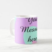 Je bericht hier tekst naam monogram roze past koffiemok (Voorkant links)