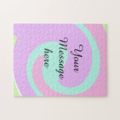 Je bericht hier tekst naam monogram roze past legpuzzel (Horizontaal)
