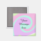 Je bericht hier tekst naam monogram roze past magneet (Voorkant / Achterkant)