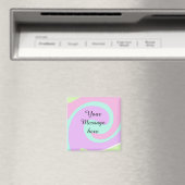Je bericht hier tekst naam monogram roze past magneet (Insitu (Vaatwasser))