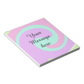 Je bericht hier tekst naam monogram roze past notitieblok (Schuin)