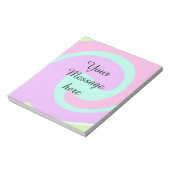 Je bericht hier tekst naam monogram roze past notitieblok (Linkerzijde)