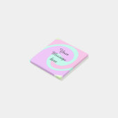 Je bericht hier tekst naam monogram roze past post-it® notes (Schuin)