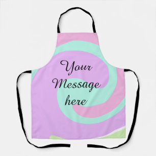 Je bericht hier tekst naam monogram roze past schort