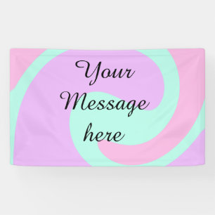 Je bericht hier tekst naam monogram roze past spandoek