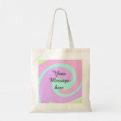 Je bericht hier tekst naam monogram roze past tote bag (Achterkant)