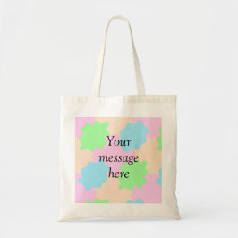 Je bericht hier tekst toevoegen naam boho kleurrij tote bag