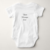 Je bericht hier tekst toevoegen naam monogram roze romper (Achterkant)