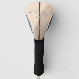 Je bericht of naam met Crosswords? Over beige Golfheadcover