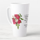 Je bericht: Red Rose Bouquet Foto Valentijn Latte Mok (Linkerhoek)