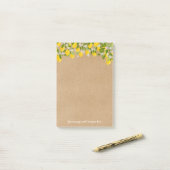 Je bericht Rustic Lemon Groenelementen Post-it® Notes (Op bureau)