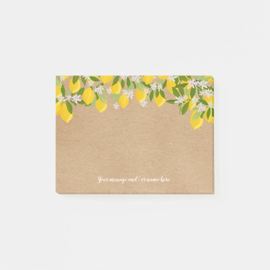Je bericht Rustic Lemon Groenery Post-it® Notes (Voorkant)