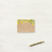 Je bericht Rustic Lemon Groenery Post-it® Notes (Op bureau)