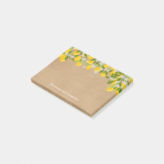 Je bericht Rustic Lemon Groenery Post-it® Notes (Schuin)