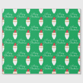 Je bericht toevoegen | Gewoon kerstman Cadeaupapier (Vlak)