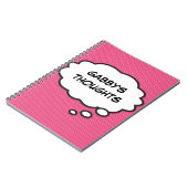 Je berichtenbelboek bedacht in een ronddraaiboek notitieboek (Linkerzijde)