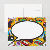 Je berichtenbeluistje voor retrospectief stripboek aankondigingskaart (Voorkant / Achterkant)