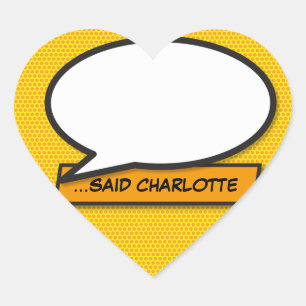 Je berichtenbeluistje voor retrospectief stripboek hart sticker