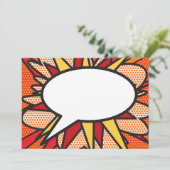 Je berichtenbeluistje voor retrospectief stripboek kaart (Staand voorkant)