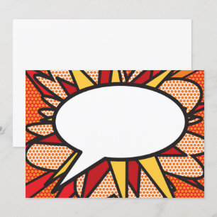 Je berichtenbeluistje voor retrospectief stripboek kaart