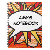 Je berichtenbeluistje voor retrospectief stripboek notitieboek (Voorkant)