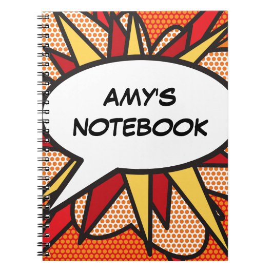 Je berichtenbeluistje voor retrospectief stripboek notitieboek (Voorkant)